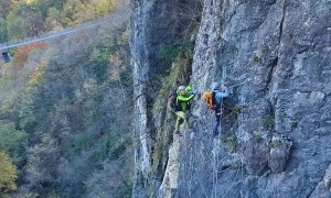 Klettersteig Val del Ri - im Steig