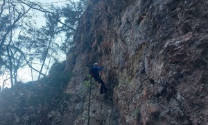 Klettersteig Val del Ri - im Steig