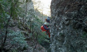 Klettersteig Val del Ri - im Steig