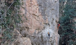 Klettersteig Val del Ri - im Steig