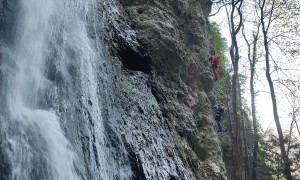 Klettersteig Val del Ri - im Steig